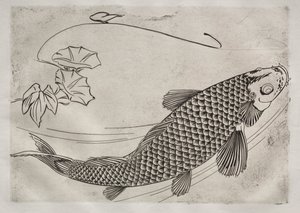 Servicio de Cena (servicio Rousseau): Pez grande en estilo japonés (n.º 19) de Felix Bracquemond
