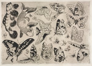 Servicio de cena Rousseau: Mariposas y Peces no. 16, 1866