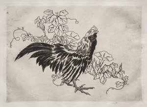 Servicio de cena Rousseau: Gallo y glorias de la mañana no. 25, 1866 de Felix Bracquemond
