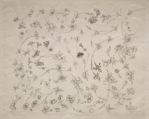 Diseños de flores para platos y bordes no. 14, 1872 de Felix Bracquemond