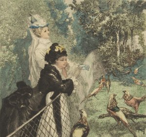 En el jardín zoológico, ca. 1873 de Felix Bracquemond