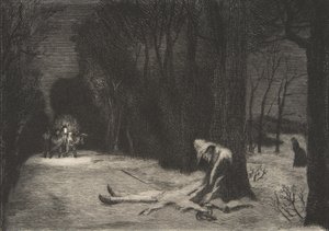 La Muerte de Matamore Capitán Fracasse, 1864 de Felix Bracquemond