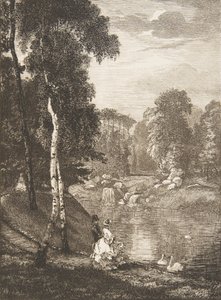 Le Bois de Boulogne, 1857 de Felix Bracquemond