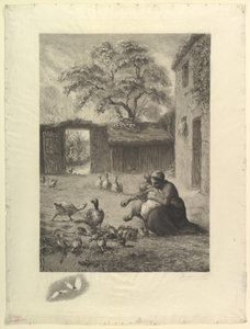 La primavera, según un pastel de Millet, 1888 de Felix Bracquemond