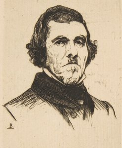 Retrato de Eugène Delacroix, 1863 de Felix Bracquemond