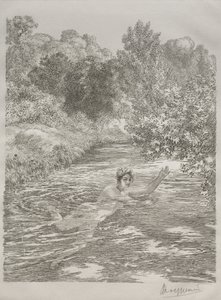 El bañista de Felix Bracquemond