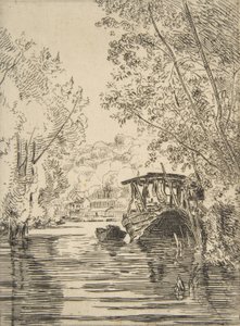 El Barco del Tintorero Bas-Meudon, ca. 1868 de Felix Bracquemond