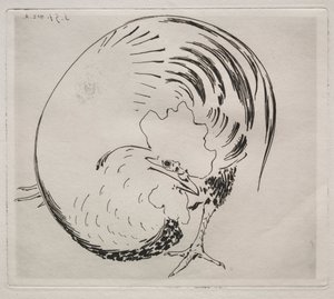El servicio de alta cocción: Gallo, c. 1860 de Felix Bracquemond