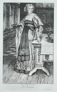 La criada, según H. Leys de Felix Bracquemond