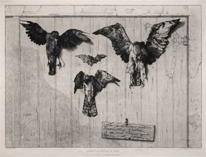 La parte superior de la puerta giratoria, 1852 impreso 1865 de Felix Bracquemond