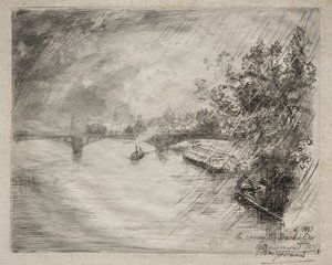 Vista del Puente de Saint-Pères de Felix Bracquemond
