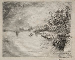 Vista del Puente de Saint-Pères de Felix Bracquemond