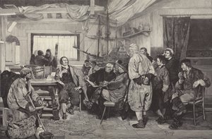 Pedro el Grande aprendiendo el arte de la construcción naval en Holanda en 1697 de Felix Cogen