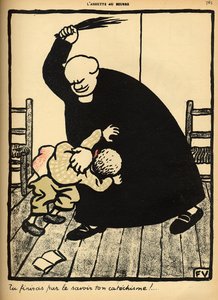 Un sacerdote golpea a un niño, de 