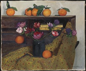 Anémonas y naranjas, 1924 de Felix Edouard Vallotton