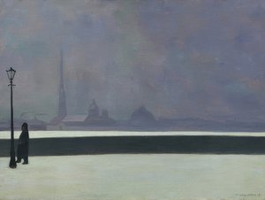El Neva, ligera niebla. 1913 de Felix Edouard Vallotton