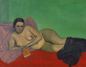 Mujer desnuda sosteniendo un libro, 1924 de Felix Edouard Vallotton