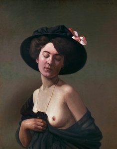 Dama con sombrero negro, 1908 de Felix Edouard Vallotton