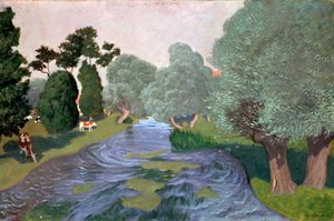 Paisaje en Normandía, Arques-la-Bataille, 1903 de Felix Edouard Vallotton