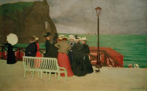 Las tablas en Etretat de Felix Edouard Vallotton