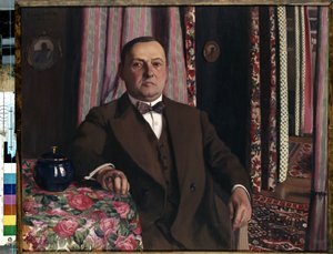 ""Retrato del coleccionista de arte Georges (Georgy Emmanuilovich) Haasen"" Pintura de Felix Vallotton (1865-1925) 1913 Nabis Dim. 81,7x100,5 cm Museo del Hermitage, San Petersburgo, Rusia. de Felix Edouard Vallotton