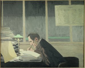 Retrato de Félix Fénéon (1861-1944), crítico de arte, periodista y director de revista en La revue blanche de Felix Edouard Vallotton