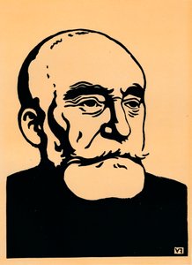 Retrato de Puvis De Chavannes, c. 1898 de Felix Edouard Vallotton