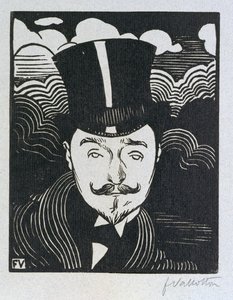 Retrato de Romain Coolus de Felix Edouard Vallotton
