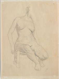 Desnudo sentado