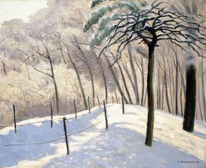 Paisaje nevado en Bois de Boulogne, 1905 de Felix Edouard Vallotton