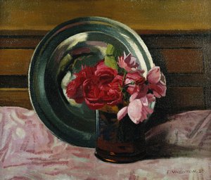 Naturaleza muerta con rosas; Nature Morte aux Roses, 1920 de Felix Edouard Vallotton