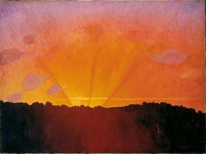 Atardecer, cielo naranja, 1910 de Felix Edouard Vallotton
