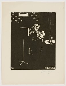 El cornetín, de la serie "Instrumentos musicales", 1896-97 de Felix Edouard Vallotton