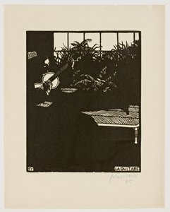 La guitarra, de la serie "Instrumentos musicales", V, 1897 de Felix Edouard Vallotton