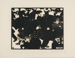 La lluvia de Felix Edouard Vallotton