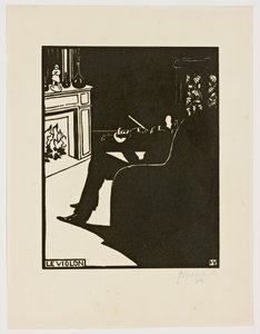 El violín, de la serie "Instrumentos musicales", 1896-97 de Felix Edouard Vallotton