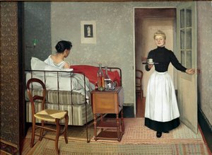 El paciente (Hélène Chatenay) de Felix Edouard Vallotton