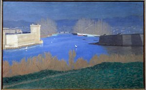 Vista del puerto de Marsella de Felix Edouard Vallotton