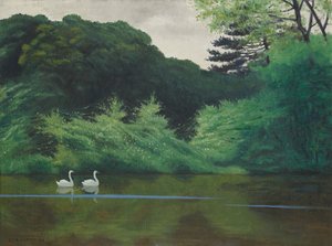 La isla del lago Saint-James de Felix Edouard Vallotton