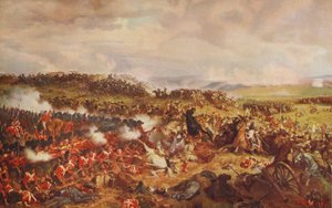 Carga de los coraceros franceses en Waterloo, 1874, c1915 de Felix Henri Emmanuel Philippoteaux