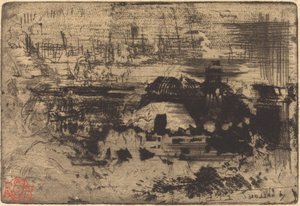 Chaumières anglaises, c. 1879 de Felix Hilaire Buhot
