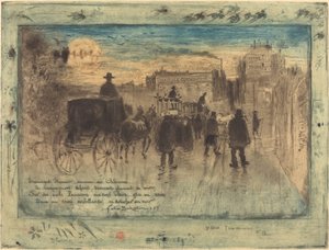 Convoi Funèbre au Boulevard de Clichy, 1887 de Felix Hilaire Buhot