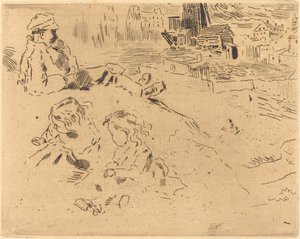 Croquis de niños de Felix Hilaire Buhot