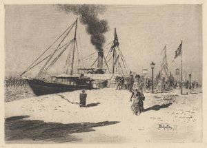 Embarcadero en Trouville (Wharf at Trouville) de Felix Hilaire Buhot