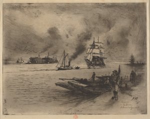 Alrededores de Gravesend de Felix Hilaire Buhot