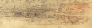 Estuario con un Puerto Fortificado a la Izquierda y Acantilados a la Derecha, c. 1882