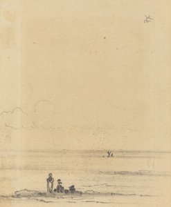 Figuras en una orilla (verso) de Felix Hilaire Buhot