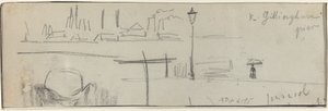 Muelle de Gillingham, Londres [reverso] de Felix Hilaire Buhot