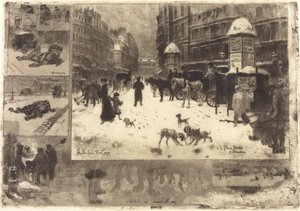 El Invierno en París, 1879 de Felix Hilaire Buhot