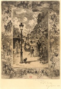 La Fête nationale au Boulevard Clichy de Felix Hilaire Buhot